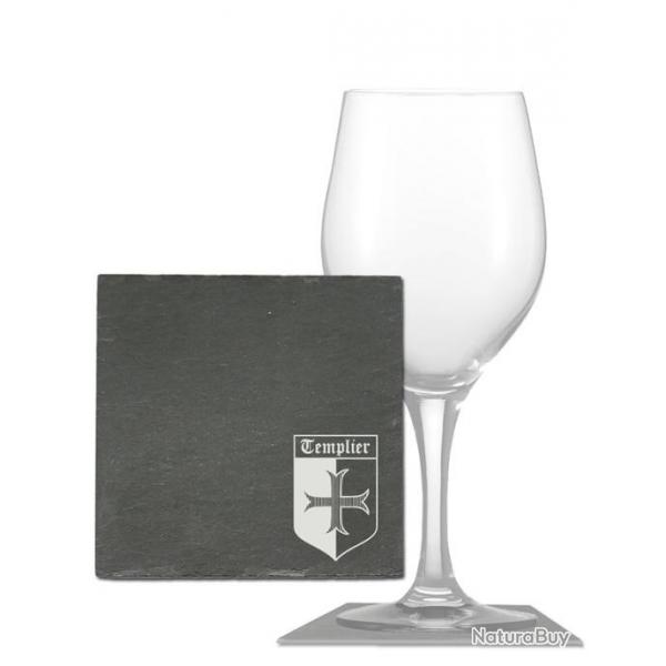 Sous-verres x 6  Blason templier 