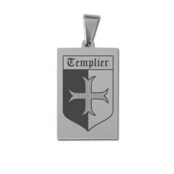 Pendentif en inox « Blason templier »