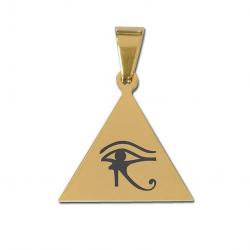 Pendentif Triangle doré avec oeil d'Horus