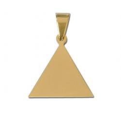 Pendentif Triangle doré (inox) à personnaliser