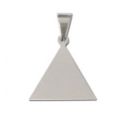 Pendentif Triangle argenté (inox) à personnaliser