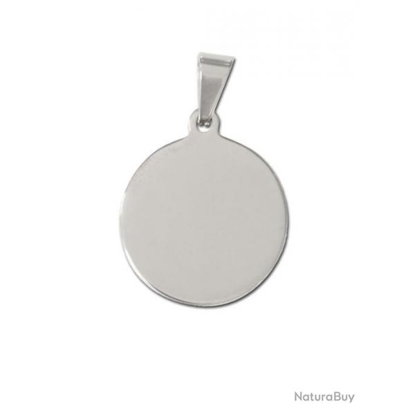 Mdaille ronde argente en inox ( personnaliser)