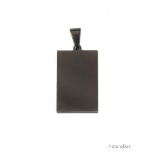 Pendentif noir en inox ( personnaliser)