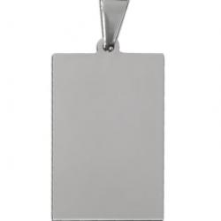 Pendentif argenté en inox (à personnaliser)