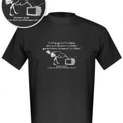 T-shirt noir « L'autruche » (citation) Manches longues - Taille XXL