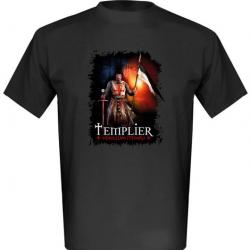 T-shirt Templier + Vexillum Templi + (noir) S