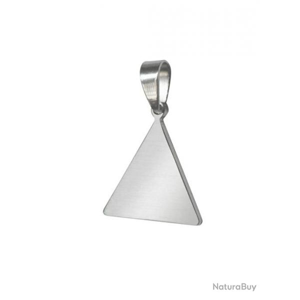 Pendentif acier inox triangle ''quinoxe''