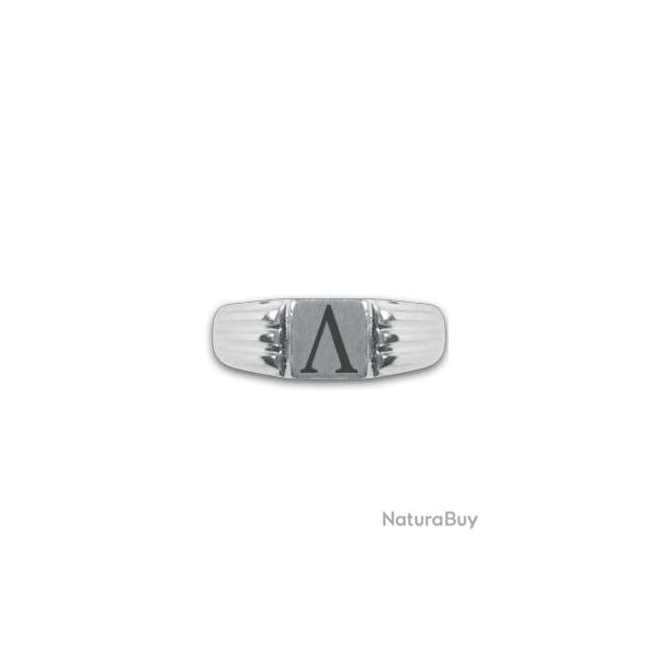 Bague en argent symbole spartiate Lambda taille 52