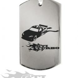 Pendentif en acier GTI Turbo