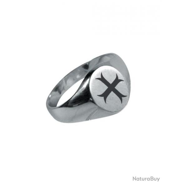 Bague templire croix patte (grave) en argent taille 66