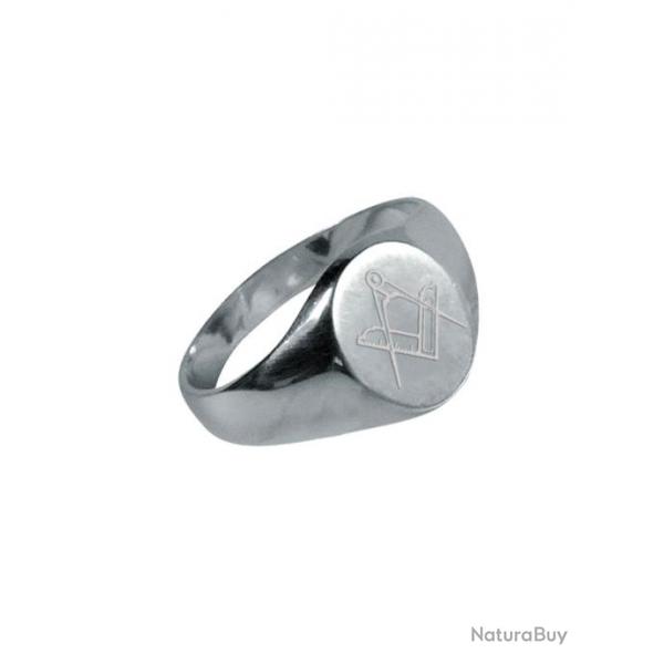 Bague maonnique querre compas en argent taille 66