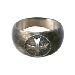 Bague Croix templière pattée en argent taille 75