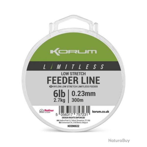 KORUM FIL DE PCHE LIMITLESS LOW STRETCH FEEDER LINE 300M KORUM 0,23mm 300m