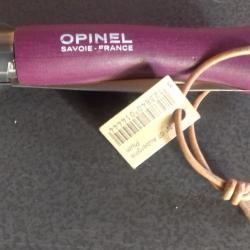 GRATUIT gravé prénom dos lame couteau 7 OPINEL mauve