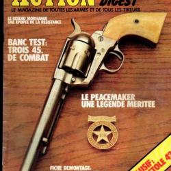 action digest 15 colt peacemaker, montage d'une lunette, 3 45 de combat, réseau morhange, voere tita