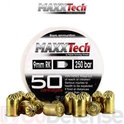 CARTOUCHES MAXXTECH 9MM RK REVOLVER BLANC - Boite de 50 unités