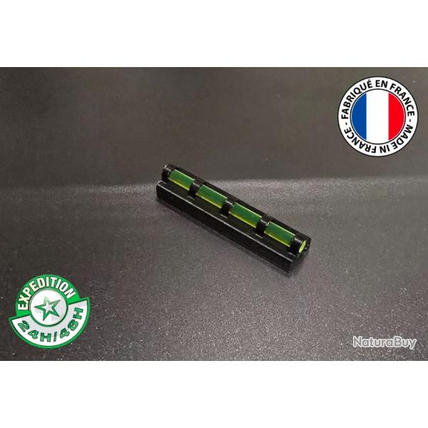 Guidon de vise fluo en fibre optique de 3mm (vert), largeur bande 7mm