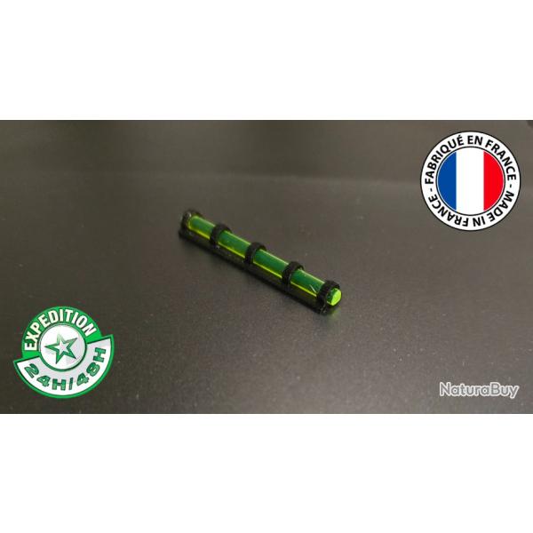 Guidon de vise fluo fibre optique vert, 7mm,  coller