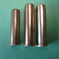 Trois cartouches de Canne fusil  9 et 10 mm centrale Gevelot et Gaupillat a grenaille originales