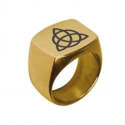 Chevalière celtique dorée « Triquetra » taille 71