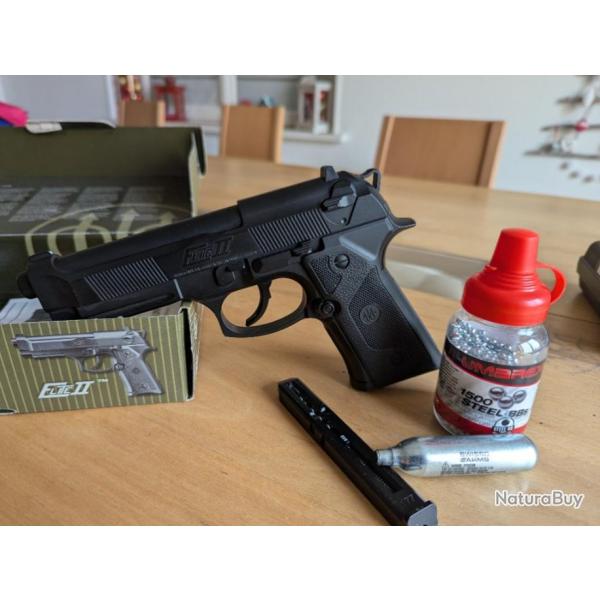 Pack Pistolet Beretta 92 Elite II CO2 BB Umarex (3 joules)