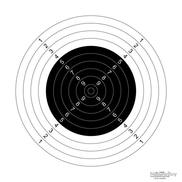Paquet de 100 cibles Pisteurs concours C300 en carton 80 X 80 cm