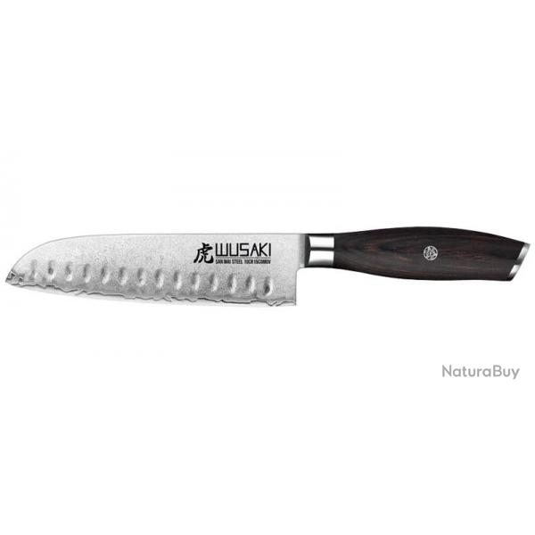 ( San Mai 10Cr15 - Couteau Santoku)San Mai 10Cr15 - Couteau Santoku