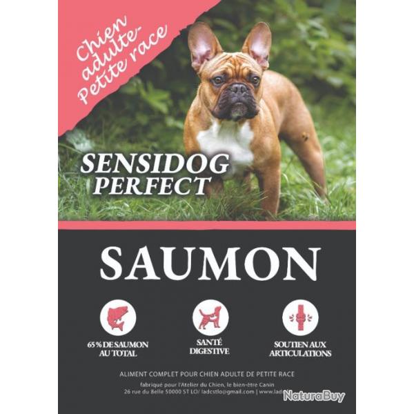 CROQUETTES SENSIDOG Perfect 2 Kg  65% de SAUMON (sans crales/Grain free)