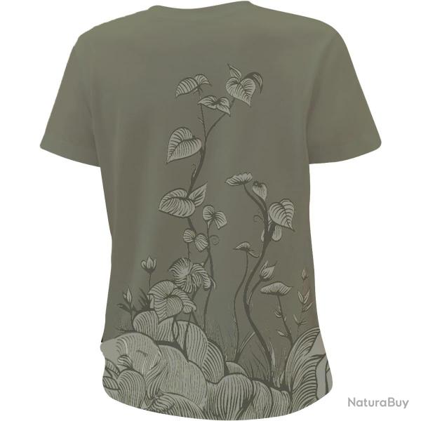 Tee Shirt Coton Bio Nograd "Mauvaise Herbe" T 3 Vert
