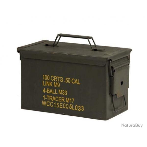 Boite Munitions mtal US Arme Cal. 50/5.56 28x18x14cm