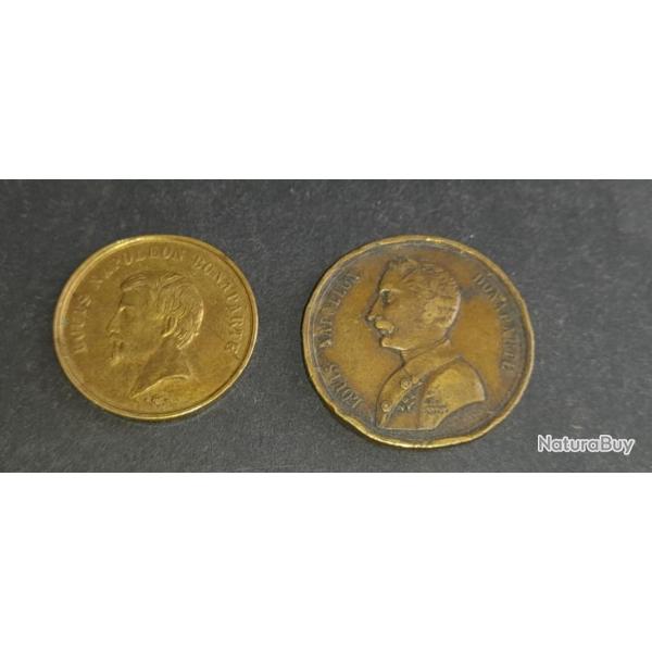 LOT DE 2 MEDAILLES LOUIS NAPOLEON BONAPARTE