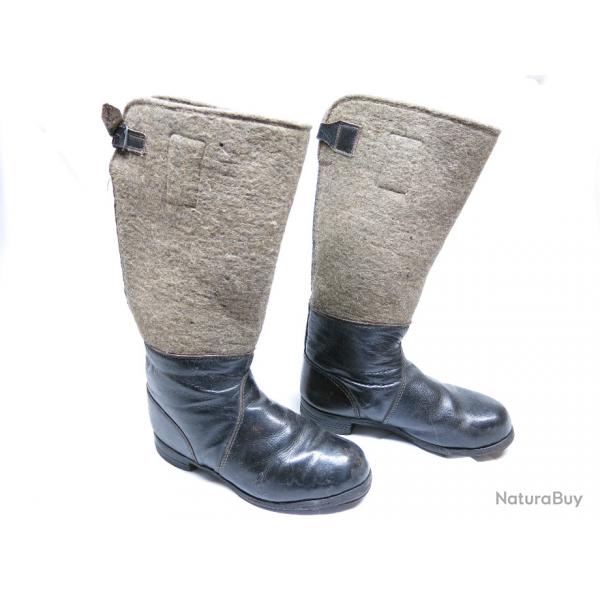 Paire de bottes originales Allemandes hiver front de l'est    ref  2365