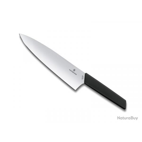 BEL2232 COUTEAU CHEF/CUISINE VICTORINOX LAME 20CM INOX MANCHE POLYPROPYLENE NOIR NEUF