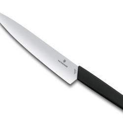 BEL2233 COUTEAU CHEF/CUISINE VICTORINOX LAME 22CM INOX MANCHE POLYPROPYLENE NOIR NEUF