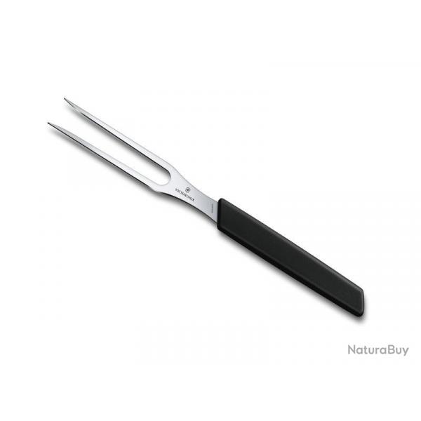 BEL2234 FOURCHETTE A DECOUPER VICTORINOX LAME 15CM INOX MANCHE POLYPROPYLENE NOIR NEUF