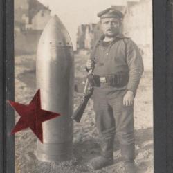 CPA -carte postale Militaire soldats Allemand avec Obus ? N°795