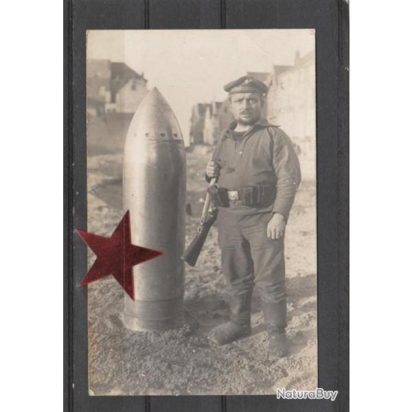 CPA -carte postale Militaire soldats Allemand avec Obus ? N795