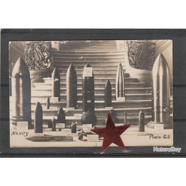 CPA -photo NANCY (Meurthe et Moselle) - Exposition d'obus  l'Htel de Ville 1916 N773