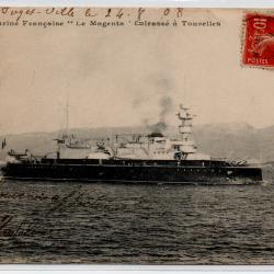 CPA - MARINE FRANCAISE - LE MAGENTA Cuirassé à Tourelles N°1163