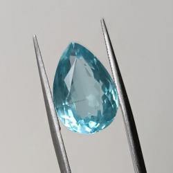 Aigue marine naturelle, 5.29 carat, bleue, VS, Madagascar (non chauffée et non traitée)