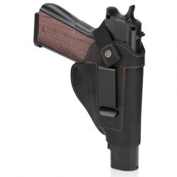 Holster de ceinture universel en cuir noir - LIVRAISON GRATUITE