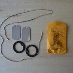 Plaque d'identité vierge  (USA  Dog tag)