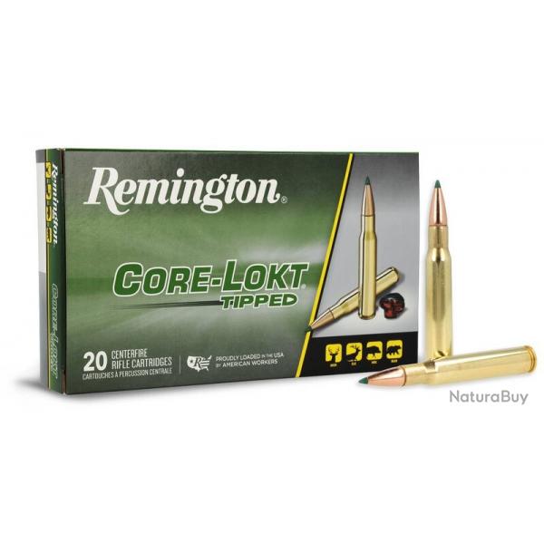 1 BOITE DE 20 BALLES REMINGTON CORE LOKT TIPPED CAL 30 06 180GR