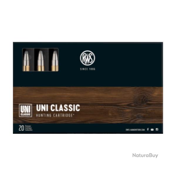 1 BOITE DE 20 BALLES RWS  CALIBRE 30 06  UNI CLASSIC   200GR