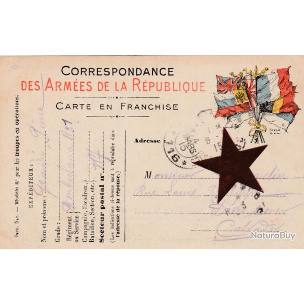 CPA - MILITARIA - correspondance des armes de la rpublique N048