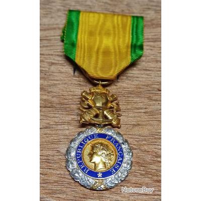 Médaille en argent, Réduction. Valeur et discipline. Miniature