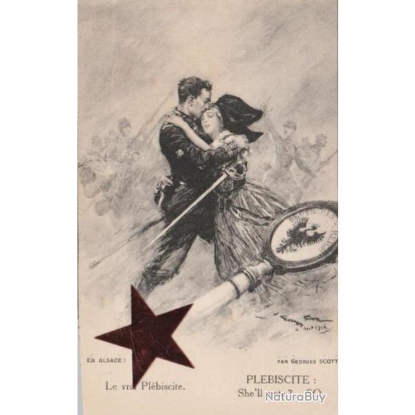 CPA - en alsace - le vrai plbiscite N050
