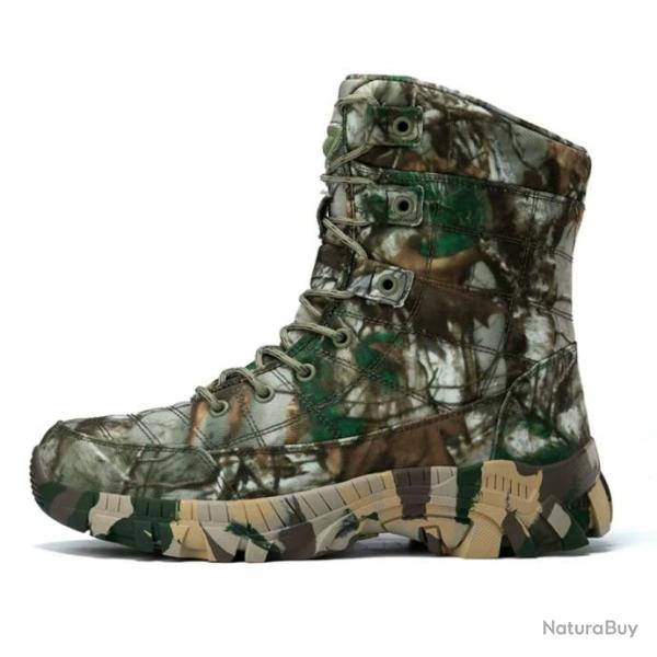 Bottes de randonne impermables hommes Camouflage - Chasse - Trekking - Robuste - Militaire