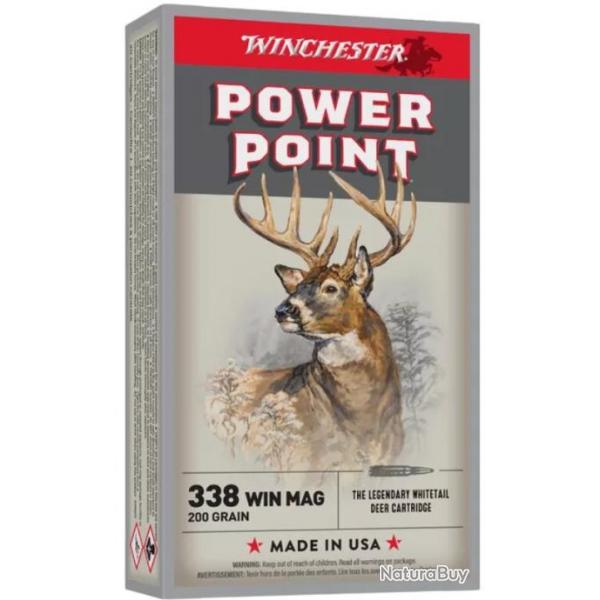 Munitions Winchester 338 win Power Point 200gr