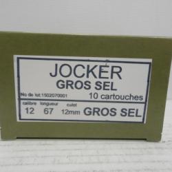 BOITE  DE 10 CARTOUCHES JOCKER DEFENSE "GROS SEL"  CAL.12  - NEUF!!!!!